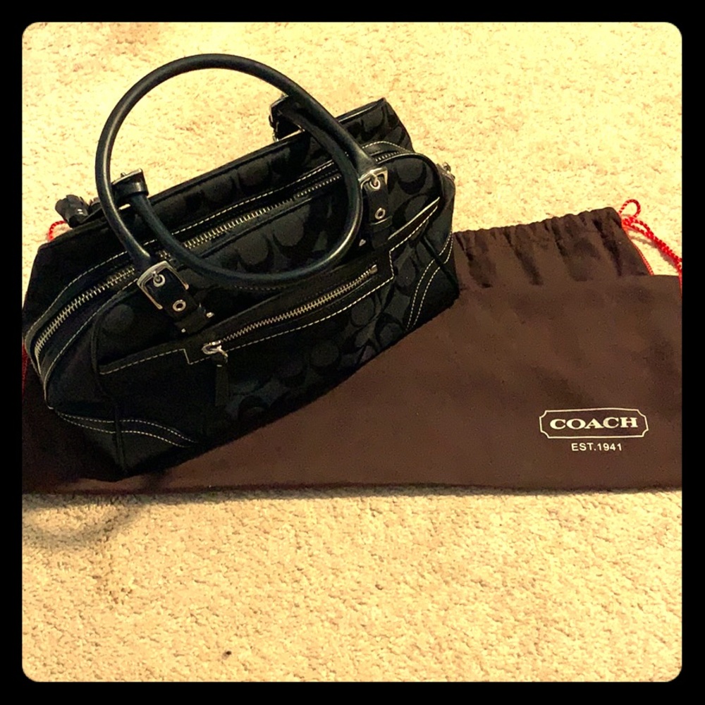 Small black Coach bag.